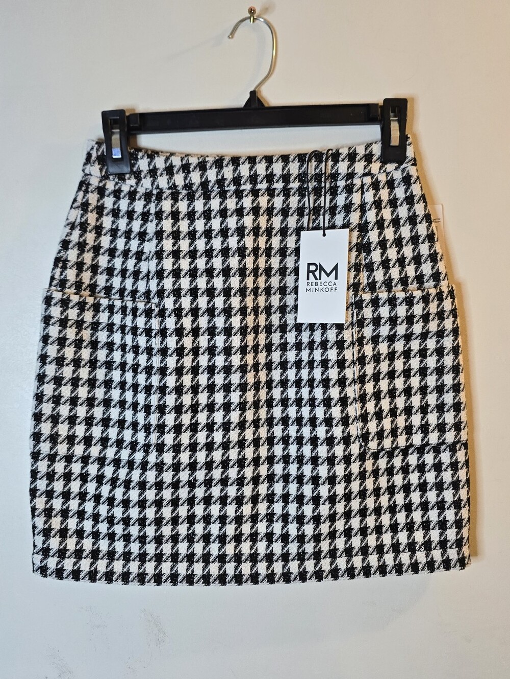 Rebecca Minkoff Houndstooth Pencil Skirt Womens Xs